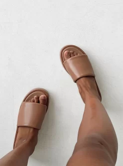 Princess Polly Satya Platform Sandals Latte