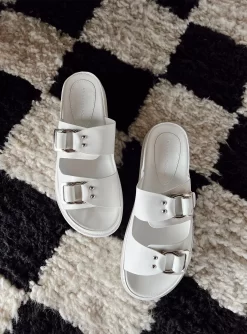 Princess Polly Le Sands Sandals White