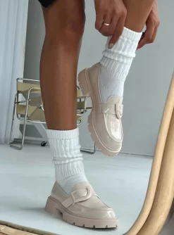 Princess Polly Fitzgerald Loafer Cream