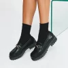 Princess Polly Saxton Loafers Black