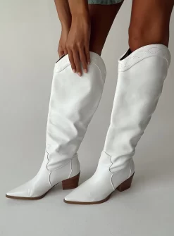 Princess Polly Orleans Western Boot White