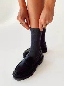 Princess Polly Bellevue Loafer Black