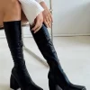 Princess Polly Zayas Knee High Boots Black
