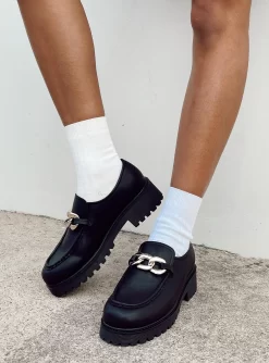 Princess Polly Lexington Loafers Black