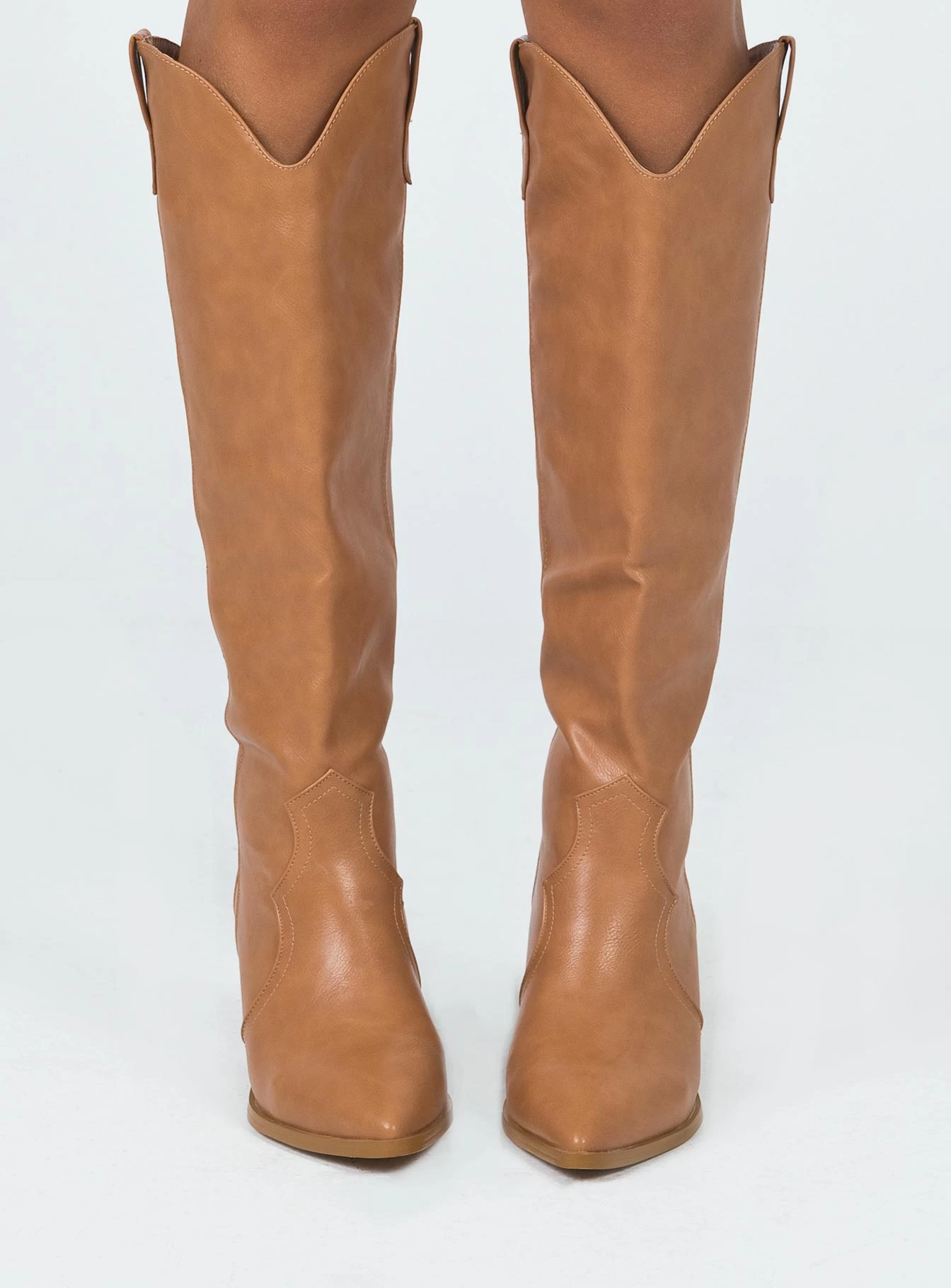 Princess Polly Fairfax Boots Tan 2 Princess Polly Fairfax Boots Tan - Image 2