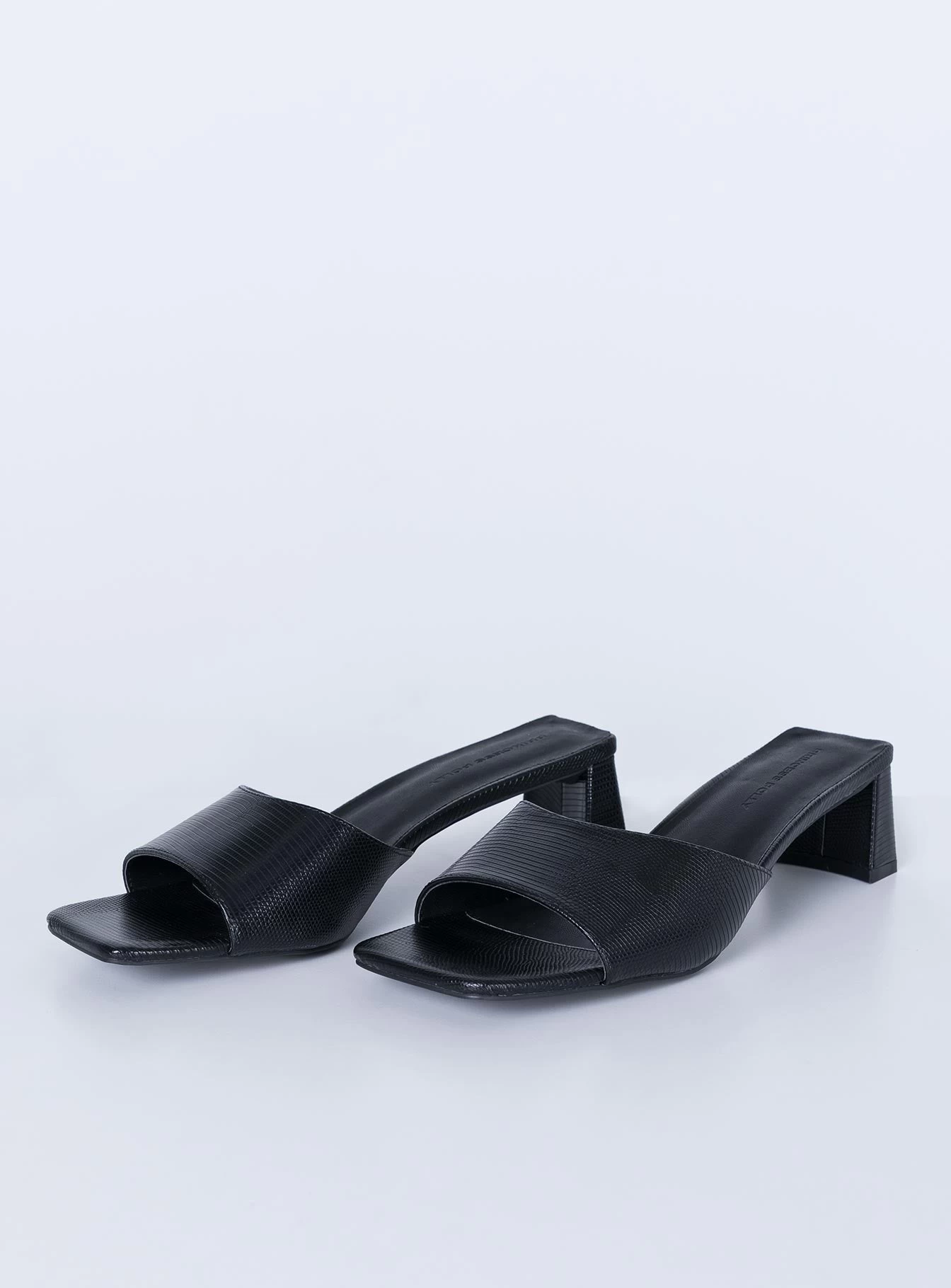 Princess Polly Be My Valentine Heel Black Lizard 2 Princess Polly Be My Valentine Heel Black Lizard - Image 2