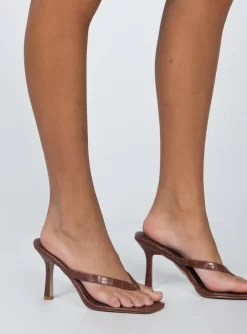 Billini Solana Heels Sepia Croc