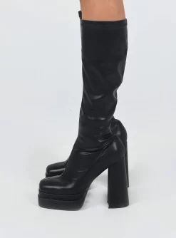 Princess Polly Rodney Platform Boot Black -Fashion shoes 2 084942f7 798f 4108 b301 d810f6ecc6d5