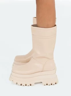 Princess Polly Sky High Boots Cream -Fashion shoes 2 3bc1d2e6 5276 48e3 9a3b aa5b8276941c
