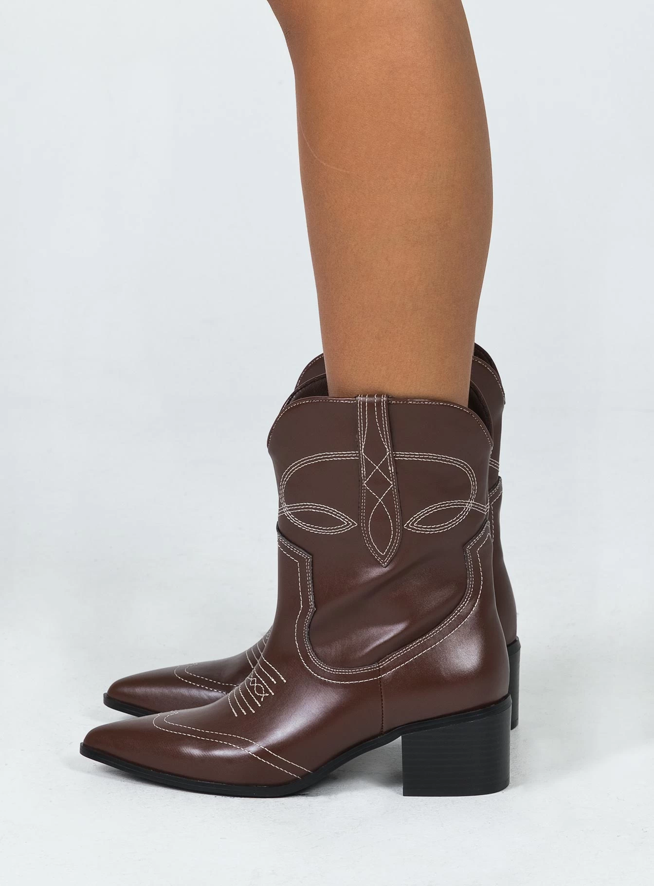 Princess Polly Carinne Boots Brown 3 Princess Polly Carinne Boots Brown - Image 3