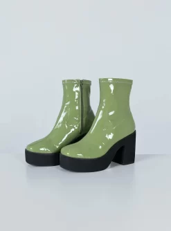 Princess Polly Stillwater Platform Boots Green -Fashion shoes 2 8a3af8f6 3b5f 434c b6a0 96f0f5d26b0d