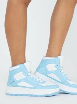 Princess Polly Rylee Sneakers Blue / White -Fashion shoes 2 98dd595e b59c 44d1 85e6 9200241bba4e