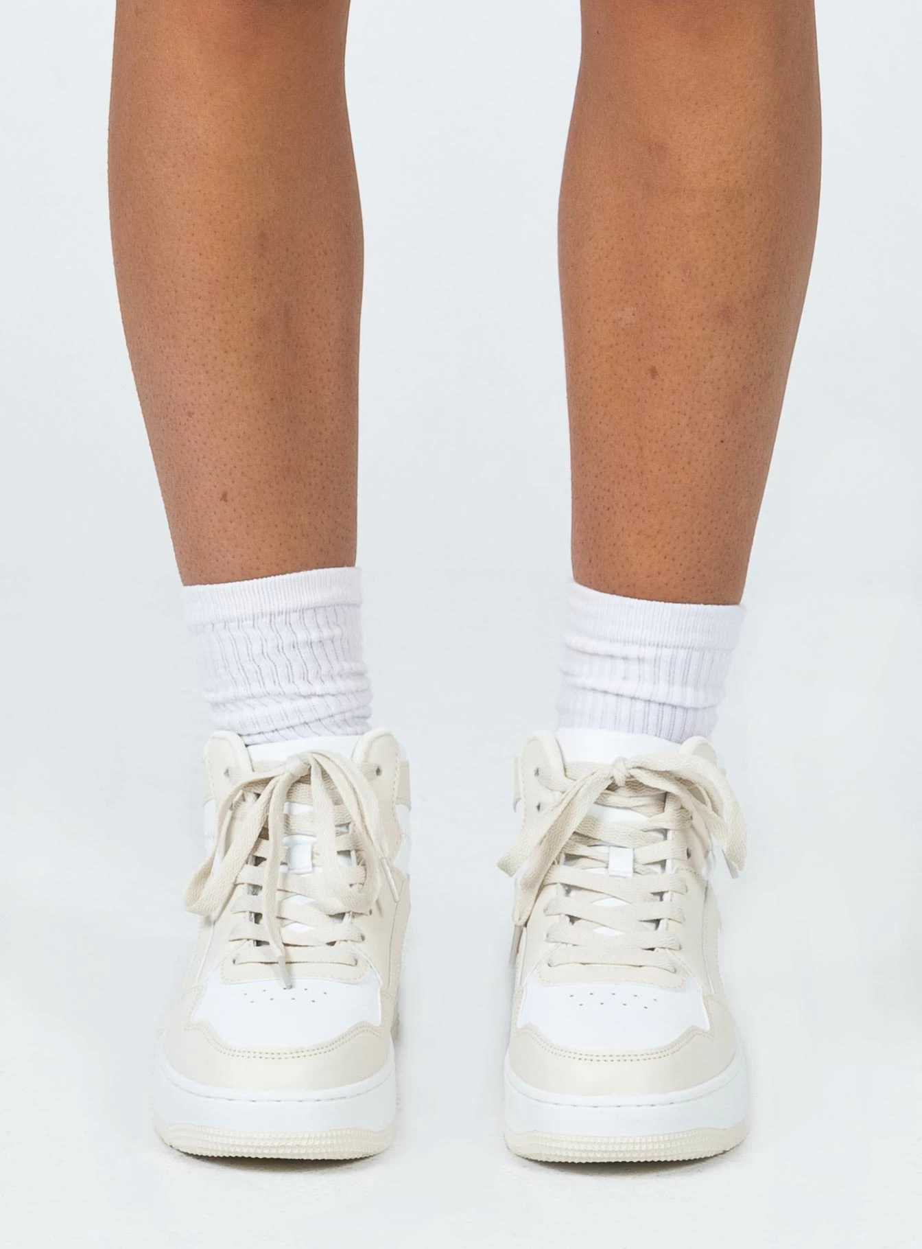 Princess Polly Rylee Sneakers Beige / White 3 Princess Polly Rylee Sneakers Beige / White - Image 3