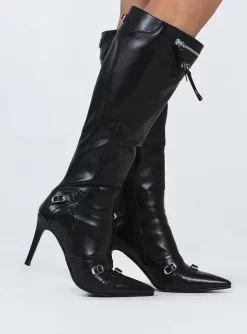 Princess Polly Regal Knee High Boots Black -Fashion shoes 2 a21ddcf6 519e 4ab4 a718 8dec8beec7e8