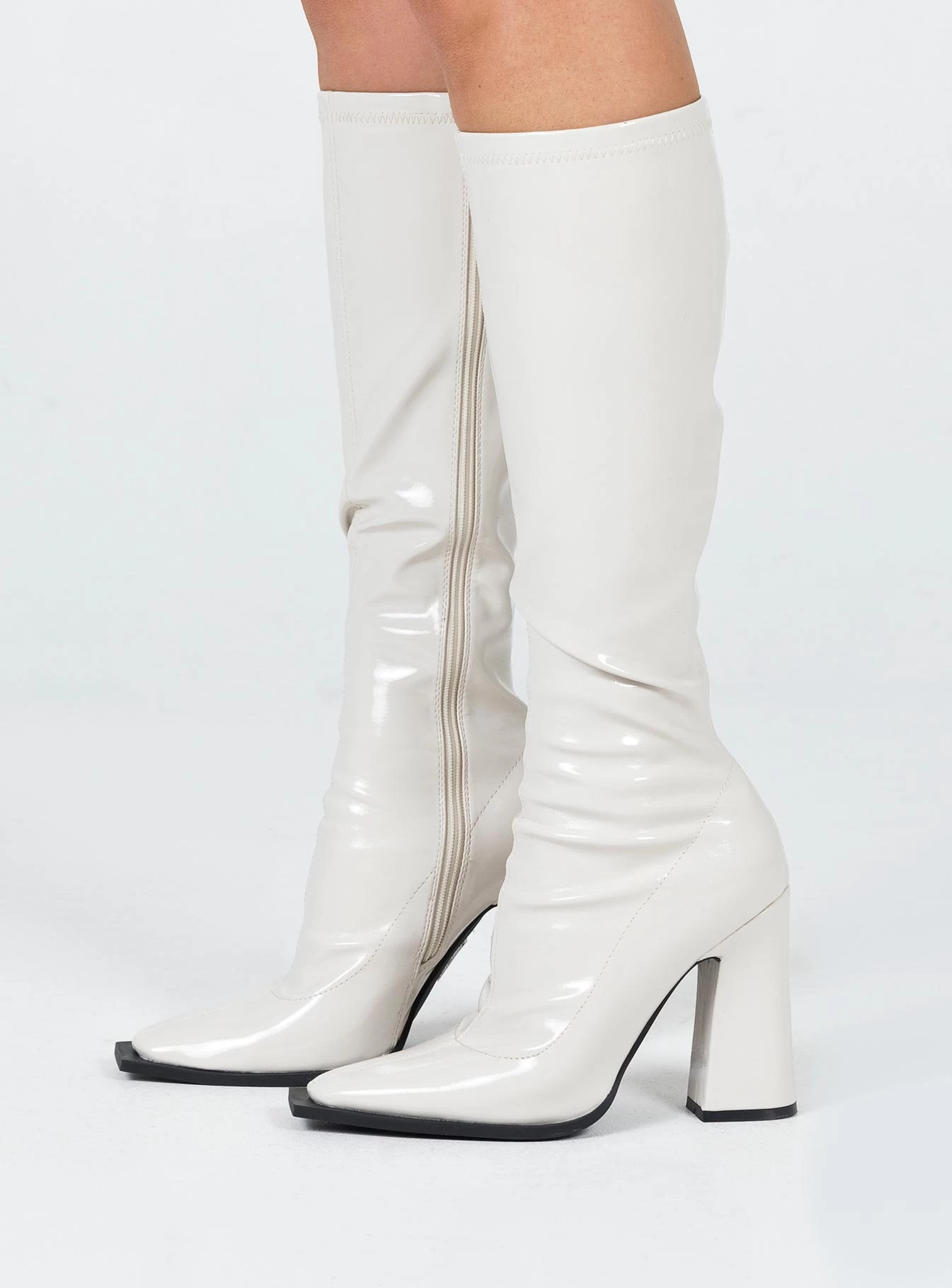 Princess Polly Ivanna Boots Off White 3 Princess Polly Ivanna Boots Off White - Image 3
