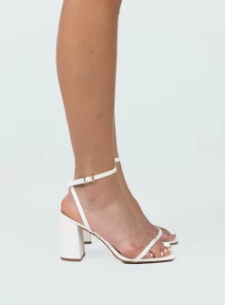 Princess Polly Nightfall Ankle Strap Block Heels Matte White -Fashion shoes 2 cd0df714 cdf6 42bd 987a 7697a39c09be