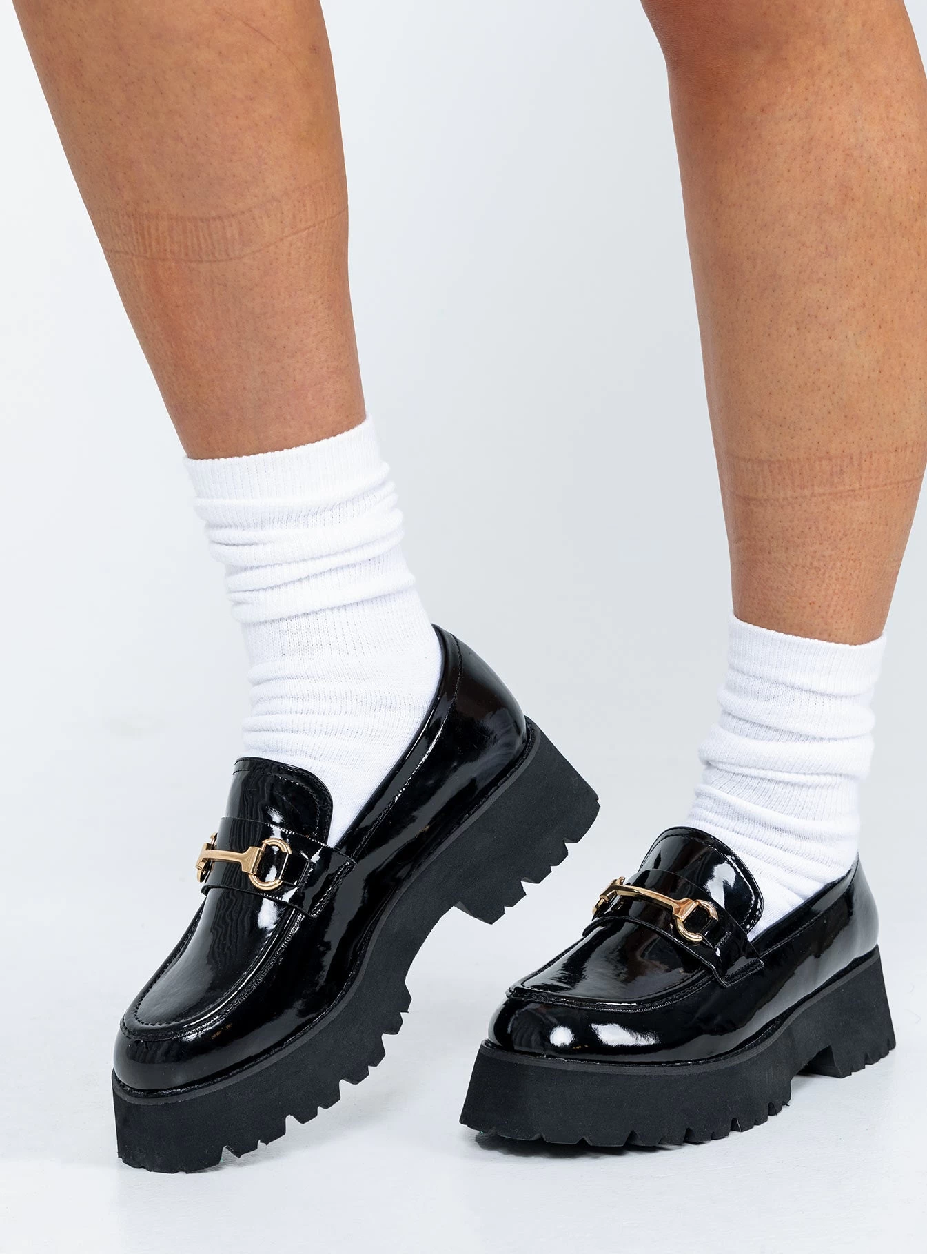 Princess Polly Riley Loafer Patent Black 3 Princess Polly Riley Loafer Patent Black - Image 3