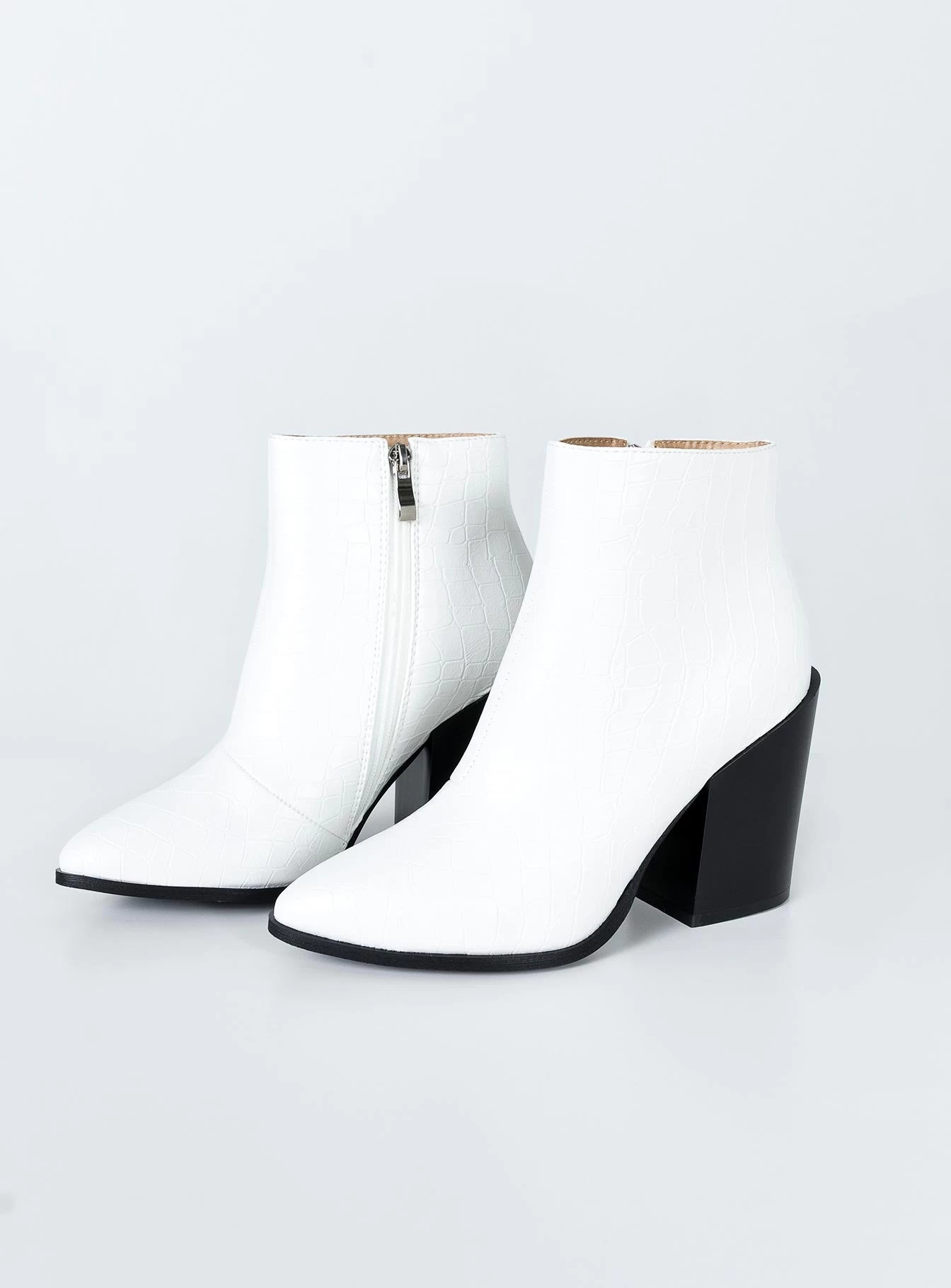 Princess Polly Moda Boots White Croc 3 Princess Polly Moda Boots White Croc - Image 3