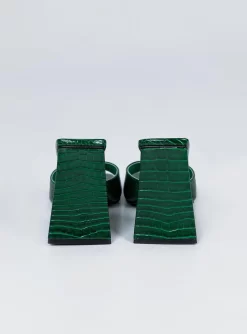 Princess Polly Headlines Heel Forest Green Croc -Fashion shoes 3 0379476e 8217 43de a33a 46d229c93652