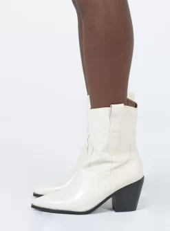 Princess Polly Jenny Croc Cowboy Boots Off White -Fashion shoes 3 0e221201 ecce 4d31 8e1e baaadfd9b329