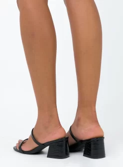 Therapy Goldie Heels Black Croc -Fashion shoes 3 135 431