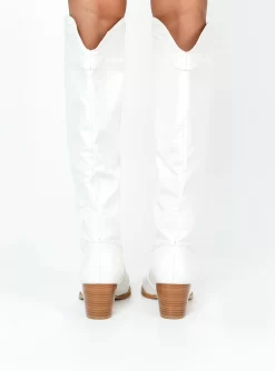 Princess Polly Orleans Western Boot White 7 Princess Polly Orleans Western Boot White -Fashion shoes 3 24008d88 5b33 4682 9f66 5ee6d505089c