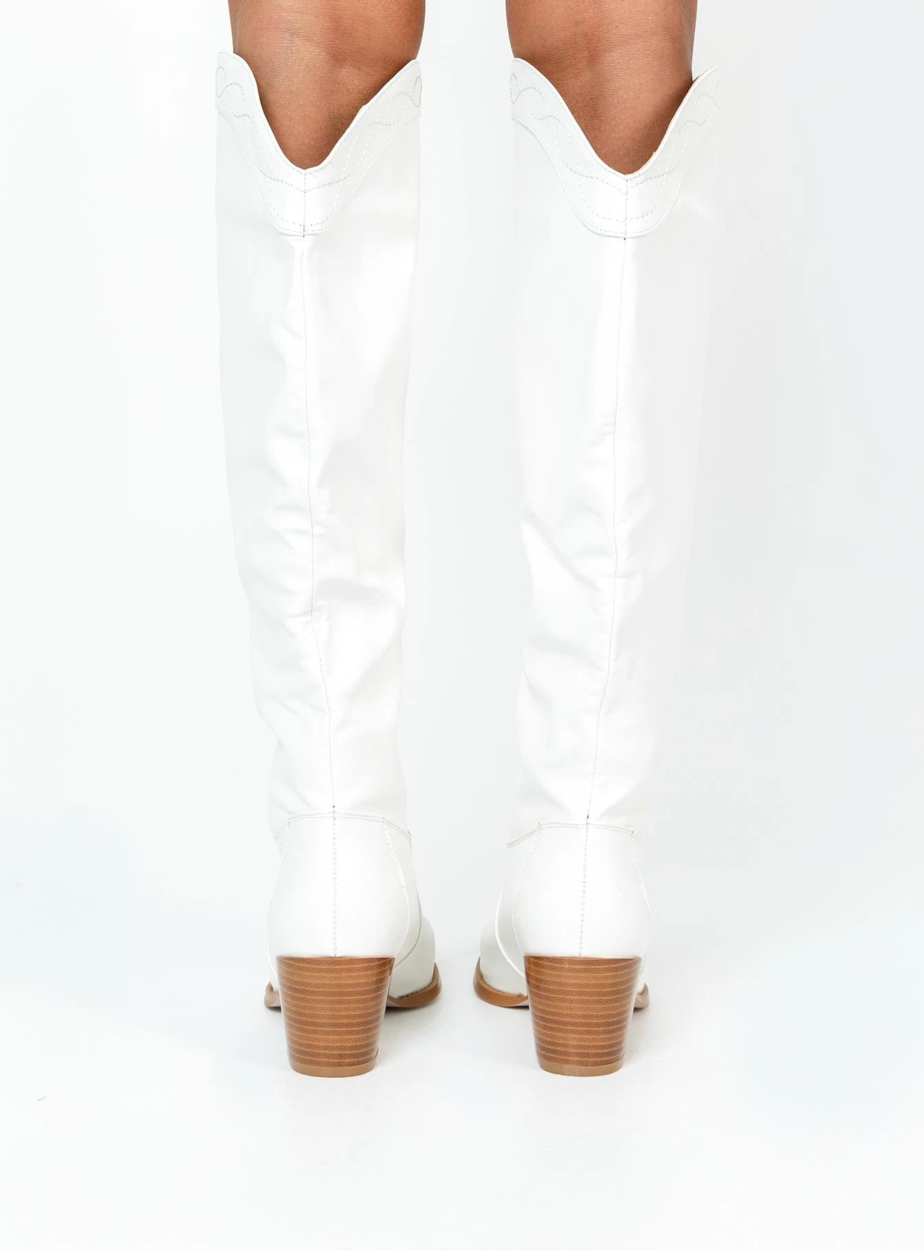 Princess Polly Orleans Western Boot White 4 Princess Polly Orleans Western Boot White - Image 4