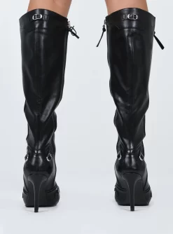 Princess Polly Regal Knee High Boots Black -Fashion shoes 3 2be77142 10d0 41af 851f 82cd293f111a