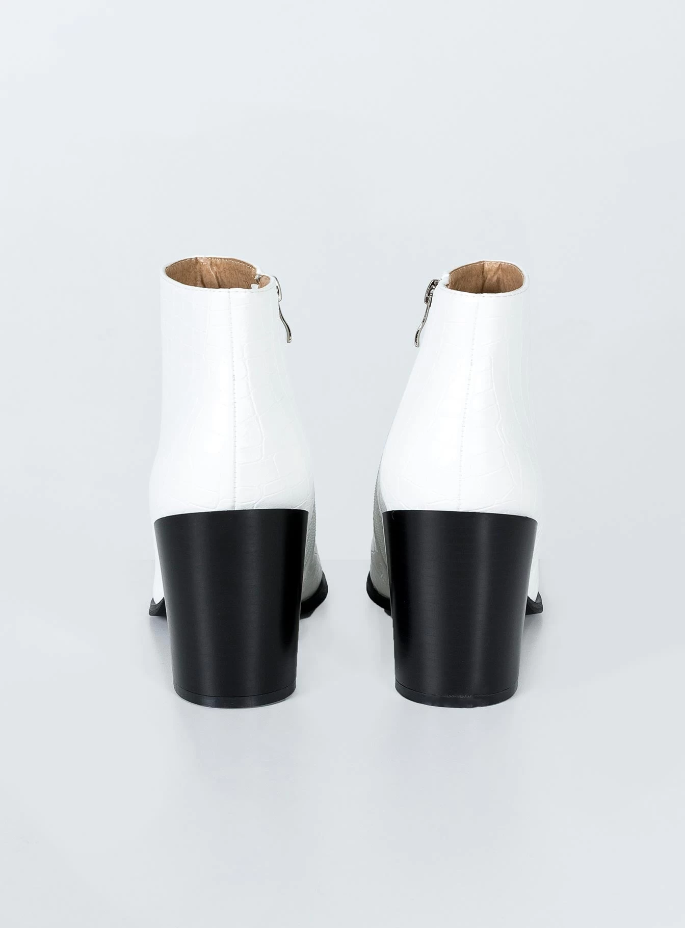 Princess Polly Moda Boots White Croc 4 Princess Polly Moda Boots White Croc - Image 4