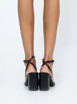 Princess Polly Nightfall Ankle Strap Block Heels Matte Black -Fashion shoes 3 3646ac61 4d14 435a 864e 4ab8fa804f13