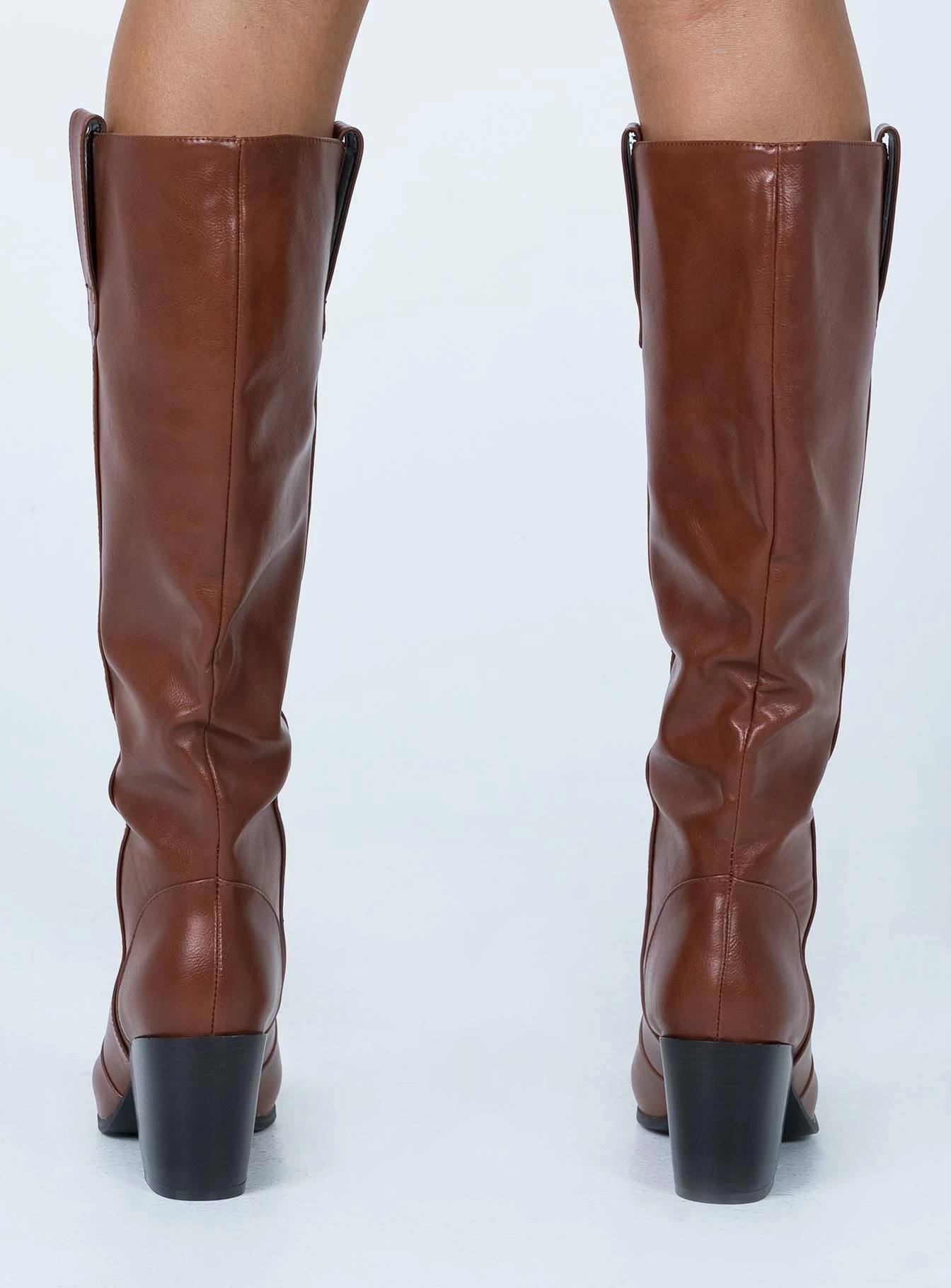 Princess Polly Flora Tan Western Boots 4 Princess Polly Flora Tan Western Boots - Image 4