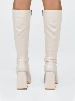 Princess Polly Zayas Knee High Boots Beige -Fashion shoes 3 53e99b38 426f 469c ac81 f3715ddb73d5