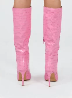 Icon Boot Pink Croc -Fashion shoes 3 5d4fc314 6dcd 4f74 8a6f 8024e6513b84