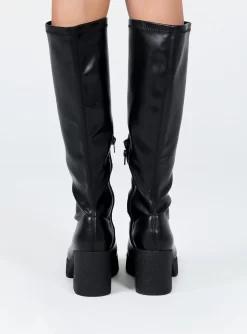Princess Polly Westcott Knee High Boots Black 8 Princess Polly Westcott Knee High Boots Black -Fashion shoes 3 661fc75d c1e3 4792 8348 e7d654d7d452