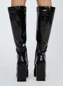 Princess Polly Montgomery Boot Black Croc 11 Princess Polly Montgomery Boot Black Croc -Fashion shoes 3 66e27502 a769 40dc b303 e3e0f6238786