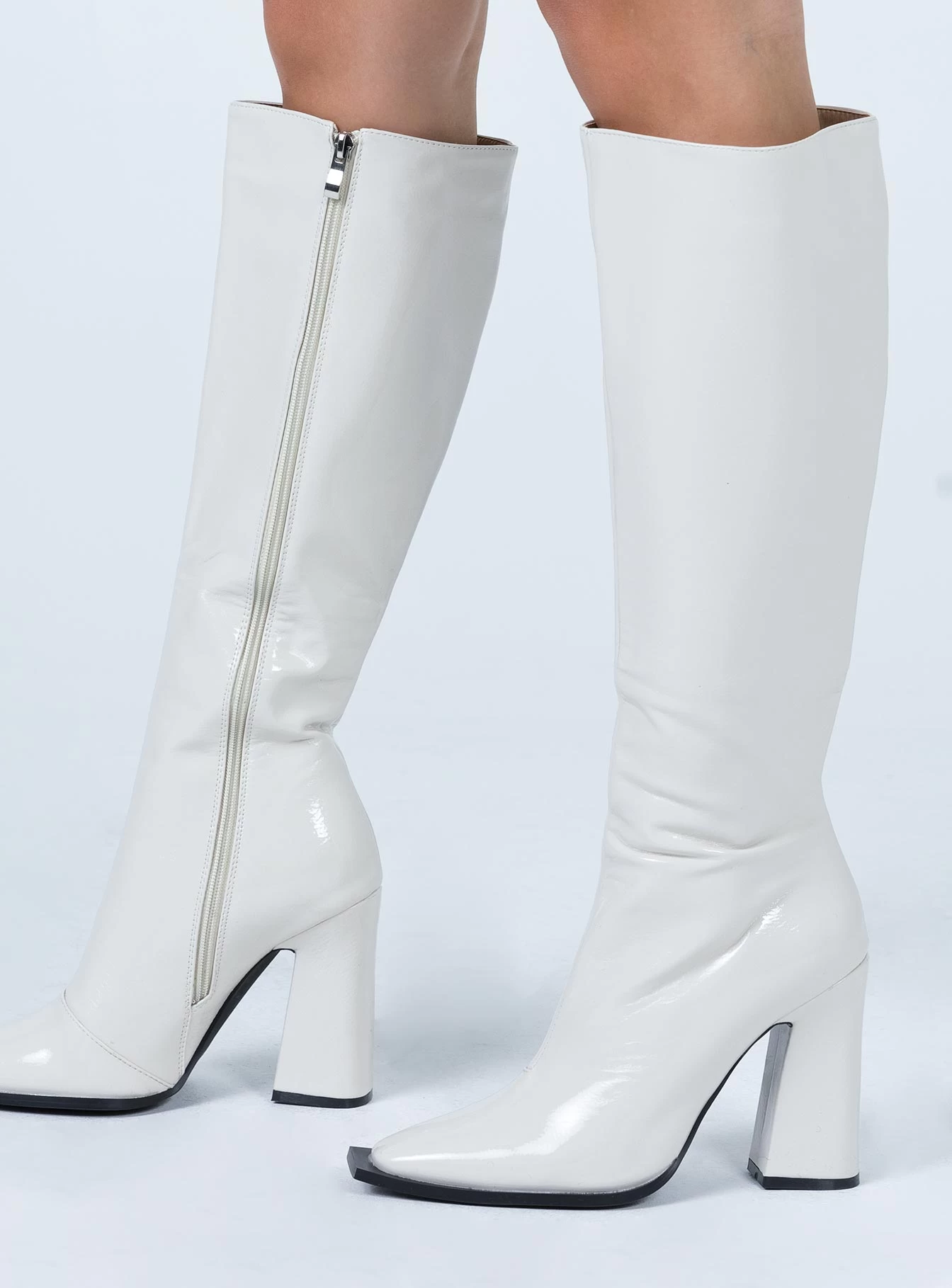 Princess Polly Mercury Boots Off White 4 Princess Polly Mercury Boots Off White - Image 4