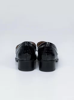 Princess Polly Harper Loafer Black Croc -Fashion shoes 3 a170a2a4 ed6c 4441 a460 a7f2cf66f957