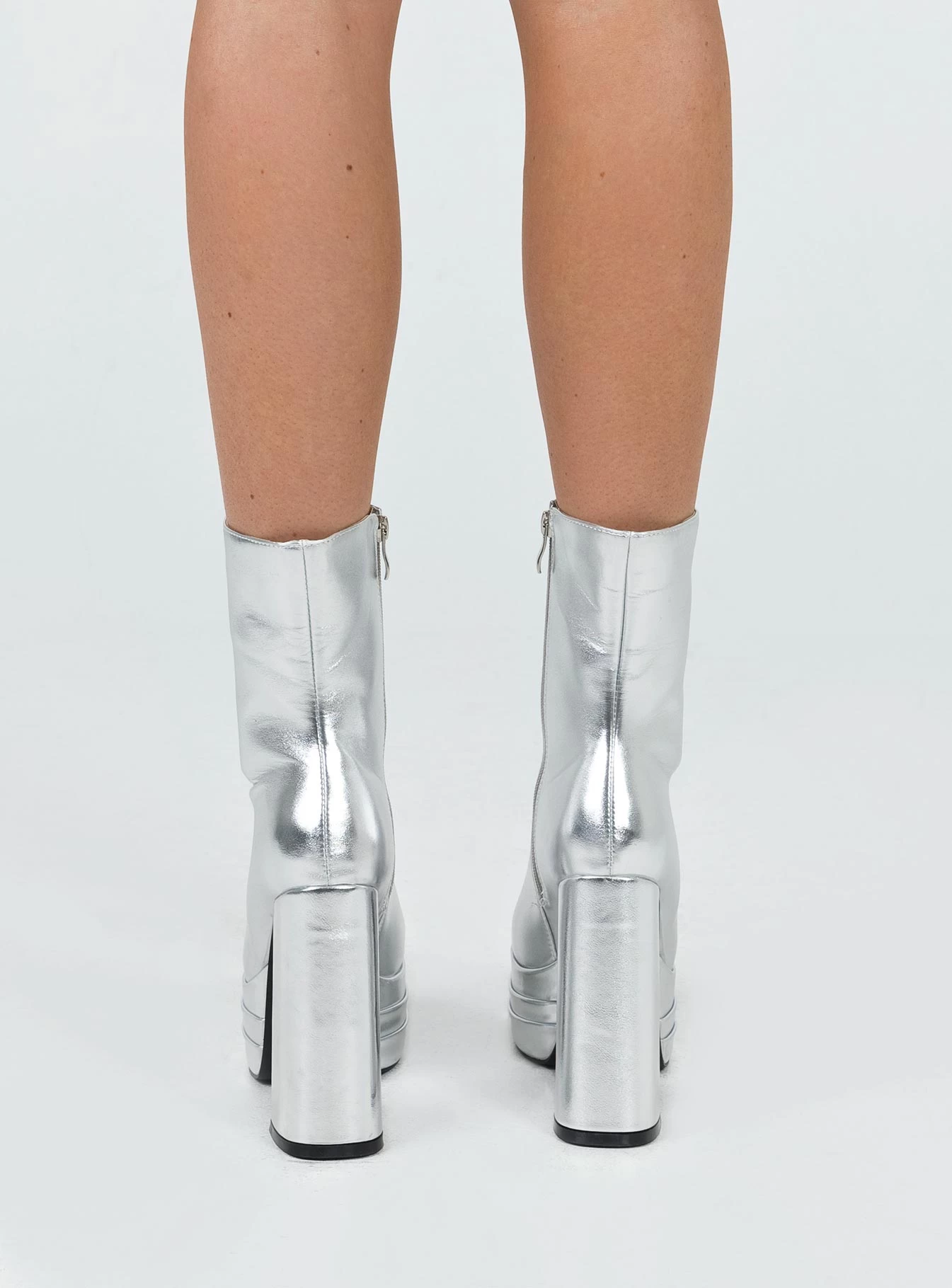 Princess Polly Ricardo Platform Ankle Boot Chrome 4 Princess Polly Ricardo Platform Ankle Boot Chrome - Image 4