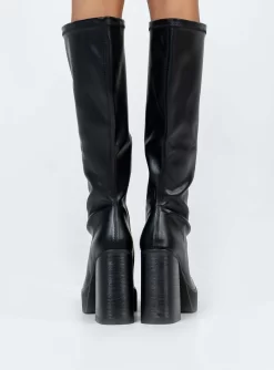 Coline Knee High Platform Boots Black -Fashion shoes 3 df2cdf59 602b 48f9 8652 769e00a96bcc