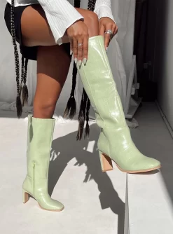 Princess Polly Torrance Boots Green -Fashion shoes 4 2e30cbfe 4d8e 4644 965a 7239baa38c56