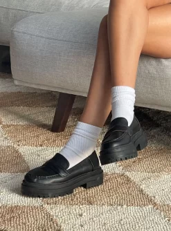 Princess Polly Bellevue Loafer Black 9 Princess Polly Bellevue Loafer Black -Fashion shoes BELLEVUE LOAFER BLACK