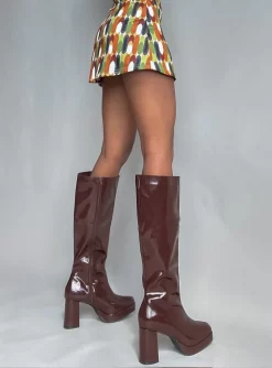 Princess Polly Marianne Boots Brown