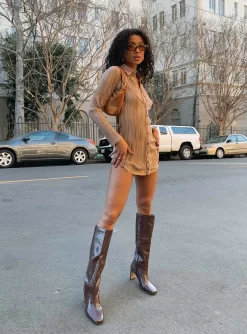 Princess Polly Torrance Boots Brown -Fashion shoes TORRANCE BOOTS BROWN