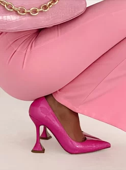 Princess Polly Vella Patent Heels Pink